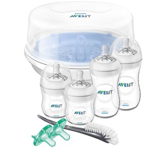 Bình sữa Avent Natural - Set 4 bình sữa 125ml, 260ml và phụ kiện