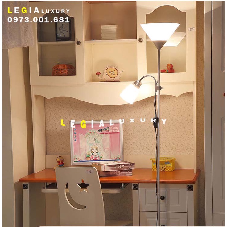 Đèn Cây Đứng IKEA Lê Gia DC940B - Bạc | Đèn Cây Cho Phòng Khách Và Phòng Ngủ