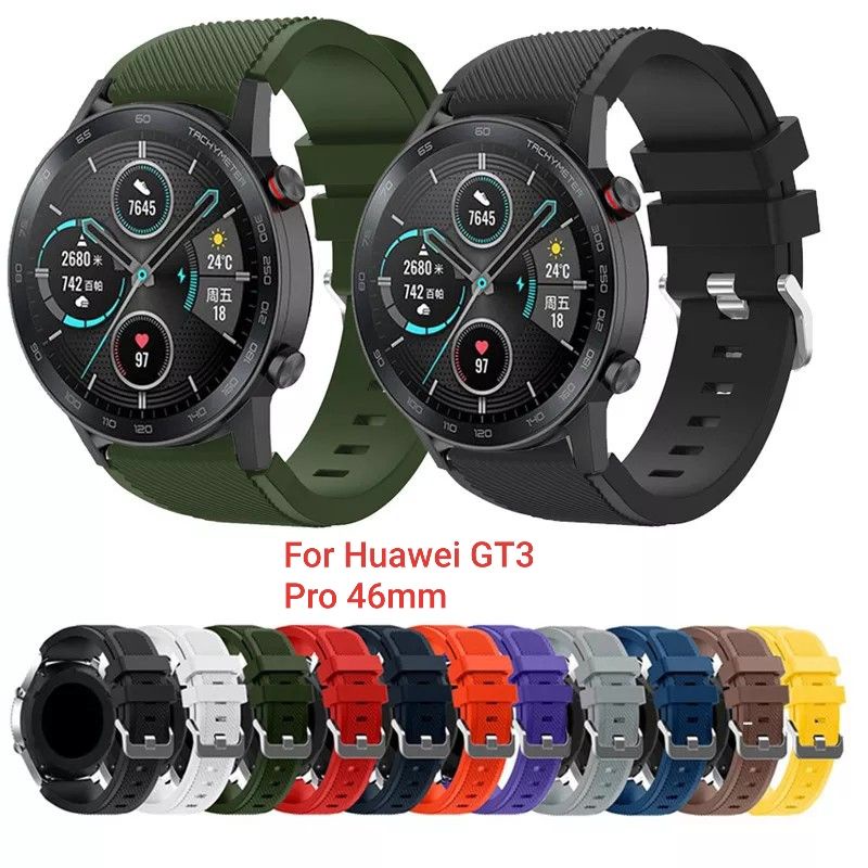 Huawei GT3 Pro 46mm/ GT3 46mm - Dây đeo silicon sọc chéo cao cấp 22mm dành cho đồng hồ Huawei GT3 Pro 46mm/ GT3 46mm