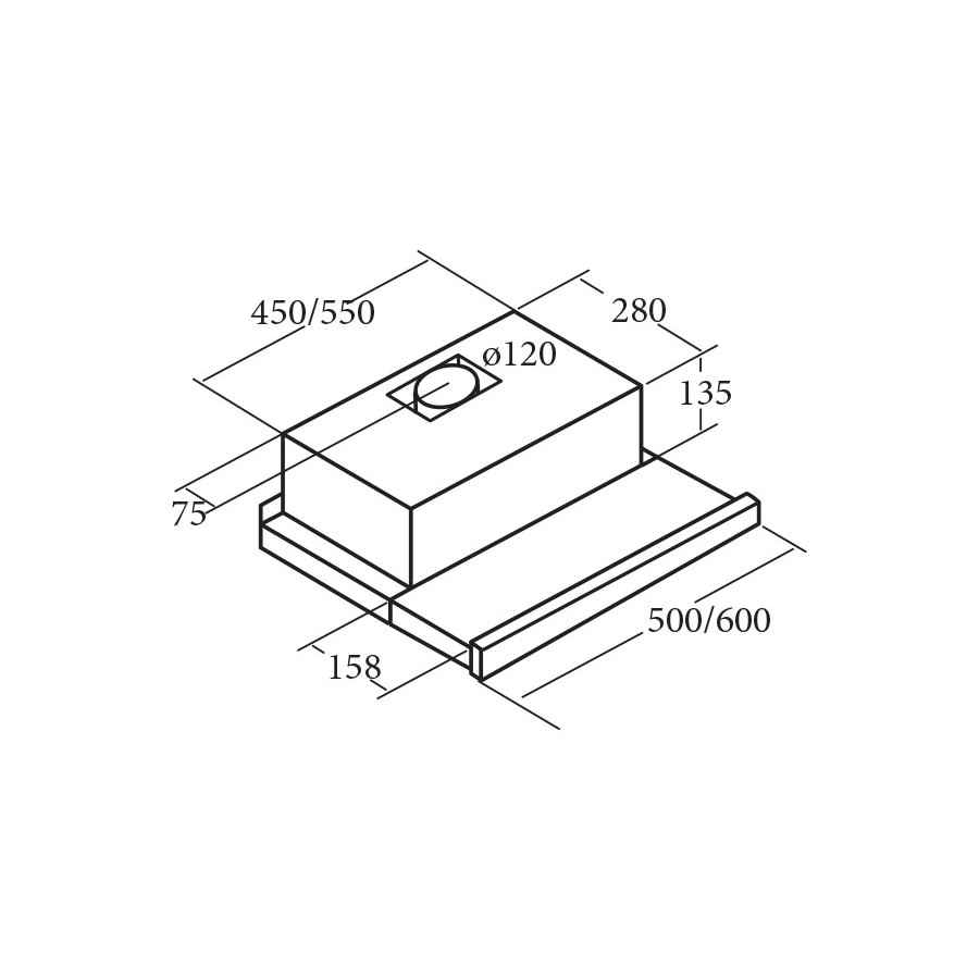 Máy hút mùi âm tủ CATA TF-5260