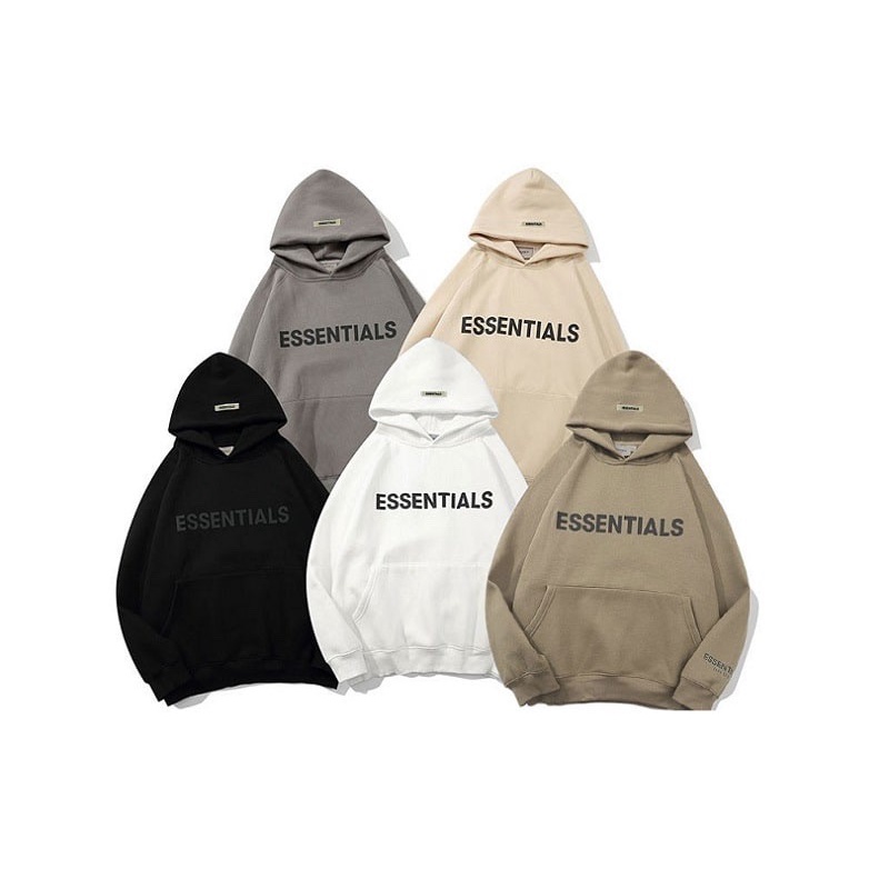 ÁO KHOÁC CẶP HOODIES CÓ NÓN THÊU CHỮ ESSENTIALS CỰC HOT