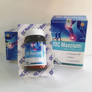 [CHÍNH HÃNG + QUÀ TẶNG] CANXI - VITAMIN D3 - IDC MAXCIUM – Canxi cho bà bầu, tăng chiều cao – Lọ 60 viên