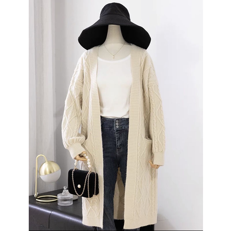 Áo Khoác Cardigan Len Thừng 2 Túi Dáng Dài M302