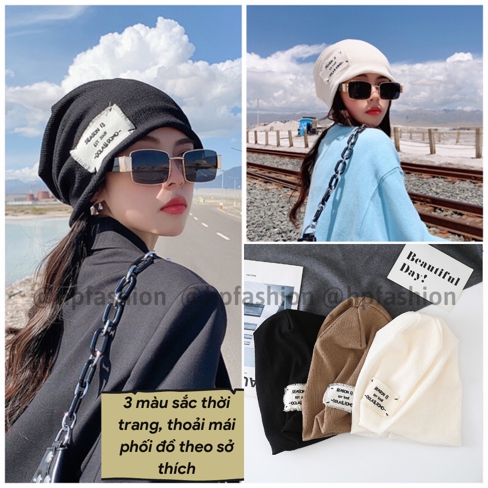 Mũ len chùm đầu thời trang phong cách Hàn Quốc ❤️Nón beanie chóp dài SEASON B