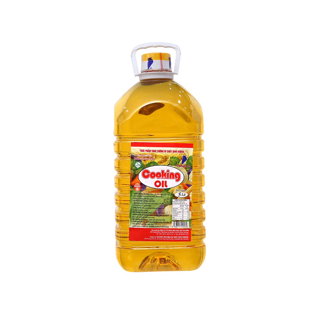 Dầu thực vật tinh luyện Cooking Oil Nutri Plus Nakydaco 5 lít