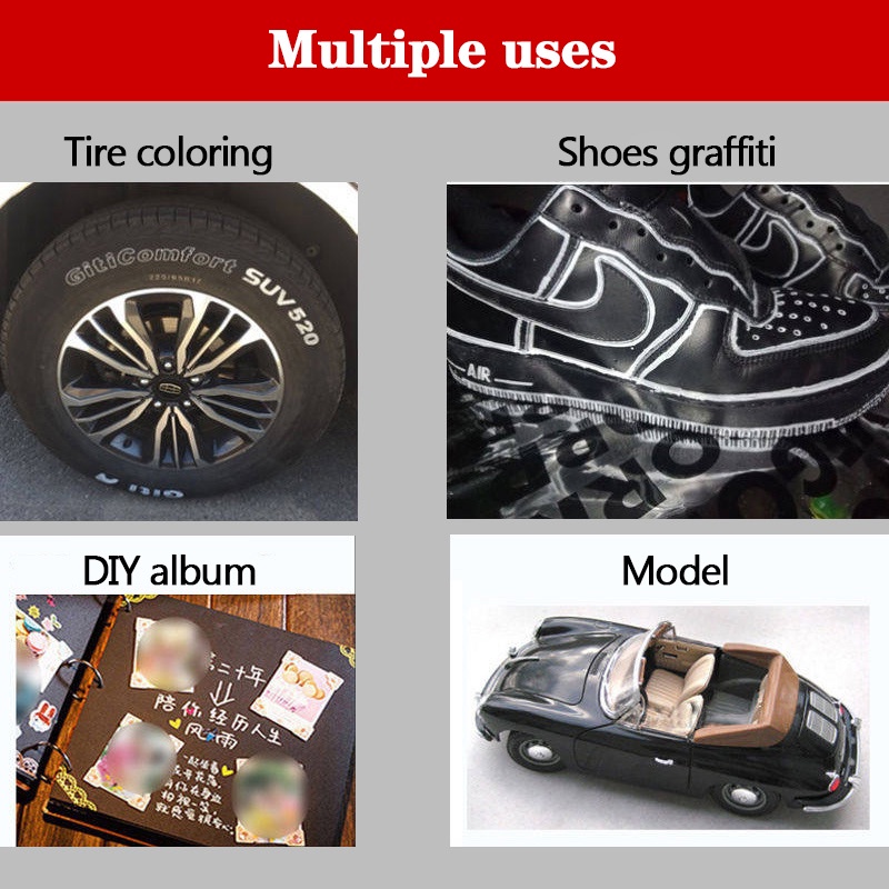 Set 3 / 5 Bút Đánh Dấu Màu Trắng Cỡ Lớn 0.8 / 1.0 / 2.0mm