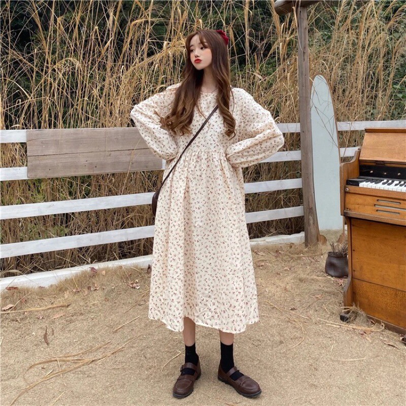 VÁY BABY DOLL, HOA NHÍ DÁNG DÀI, TAY PHỒNG TIỂU THƯ | BigBuy360 - bigbuy360.vn