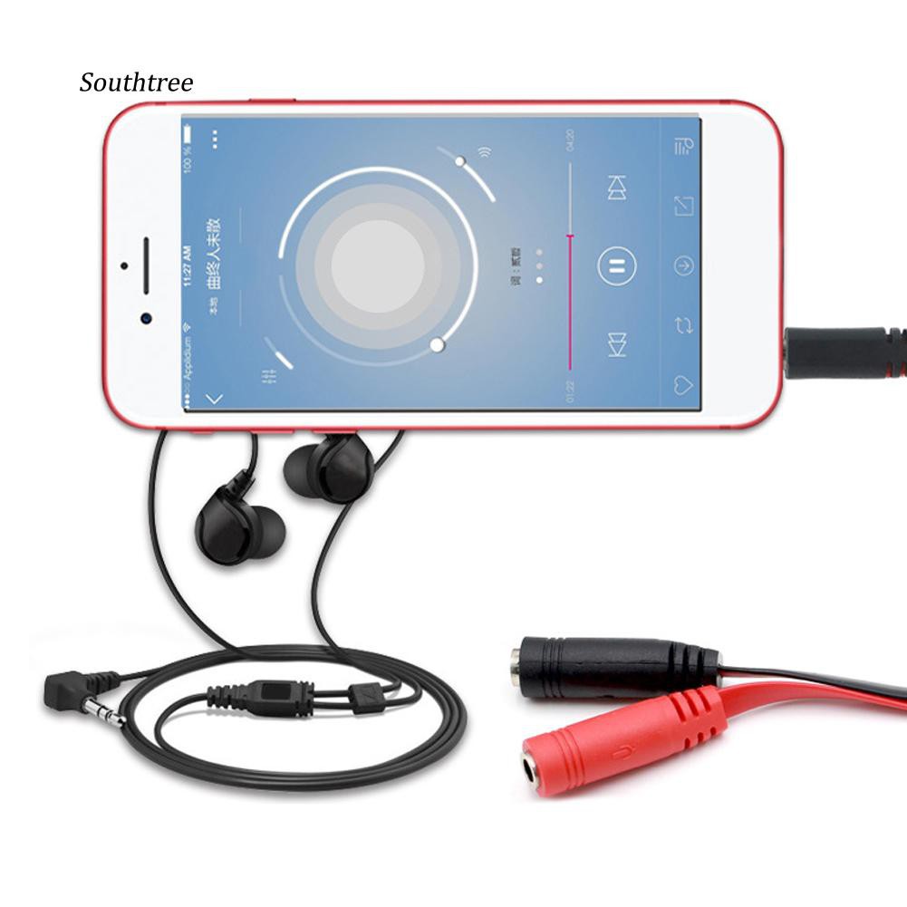 Dây cáp âm thanh chuyển đổi 1 đầu đực sang 2 đầu cái 3.5mm