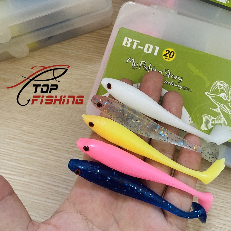 Mồi Mềm Horai - Hộp 20 con - Dài 95mm Nặng 6gr - Mồi giả câu cá lóc - TopFishing