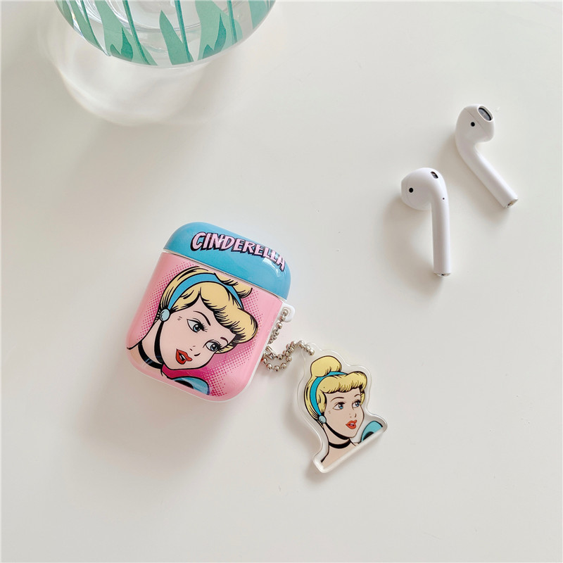 Vỏ Bảo Vệ Hộp Sạc Tai Nghe Không Dây Bằng Tpu Mềm In Hình Công Chúa Disney Cho Airpods 1 / 2 / Pro