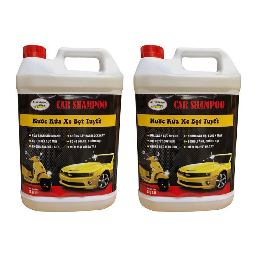 Can Nước rửa xe bọt tuyết car Shampoo Autopro 5 lít