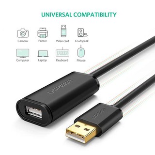 Cáp USB nối dài 5m có chíp khuếch đại chính hãng Ugreen 10319