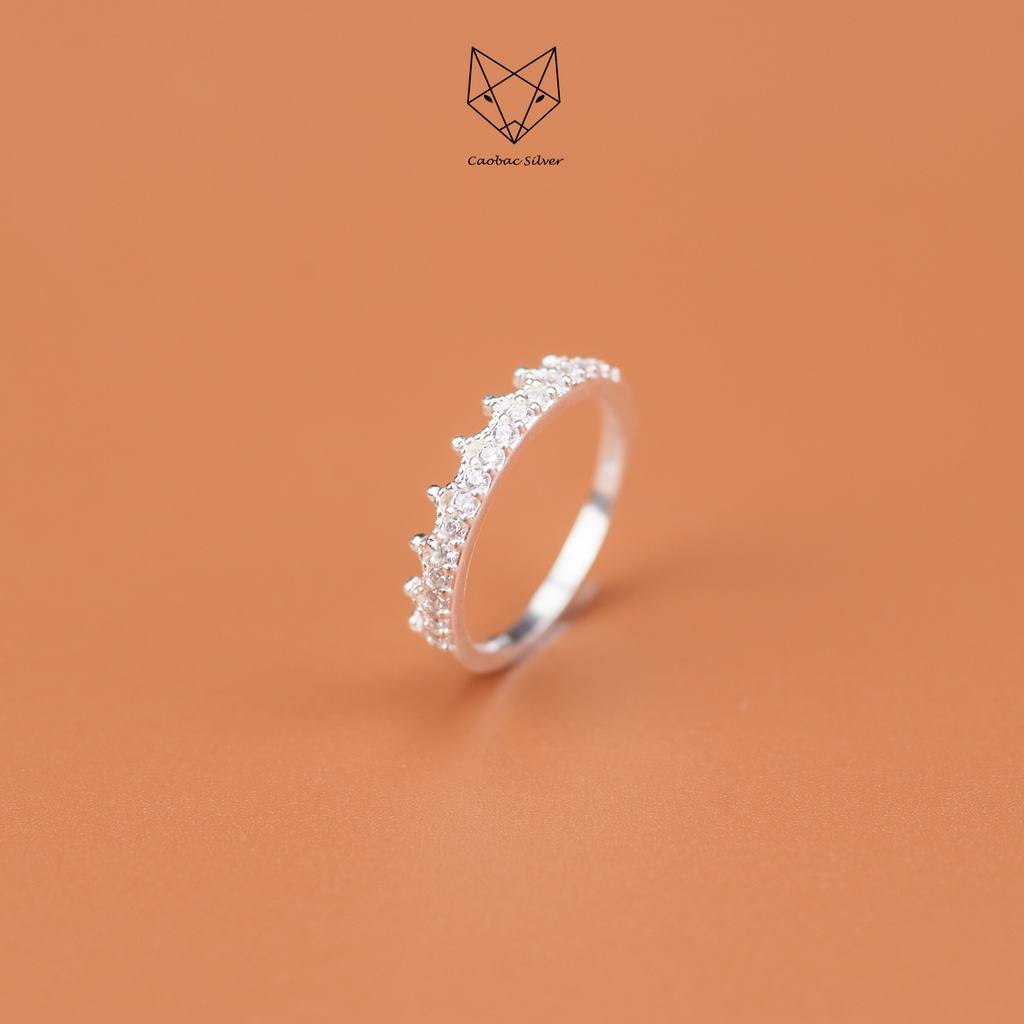 Nhẫn Bạc Ta S925 Cao Cấp CaoBac Silver Vương Miện Phong Cách Sang Trọng Dành Tặng Riêng Cho Bạn Gái