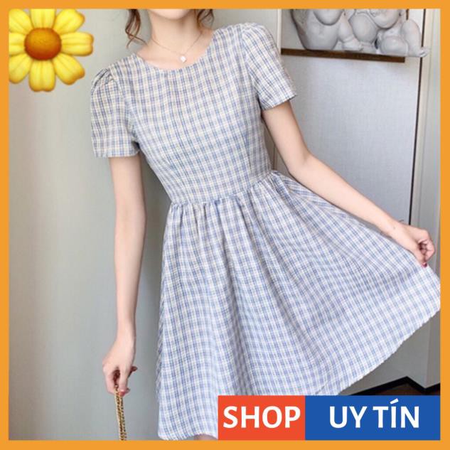 [Hàng Cao Cấp] ĐẦM XÒE CARO SIÊU XINH