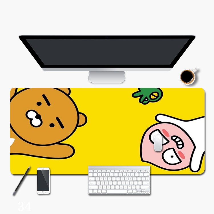 Tấm Lót Chuột Và Bàn Phím Máy Tính 900x400 Dày Họa Tiết Anime Dễ Thương