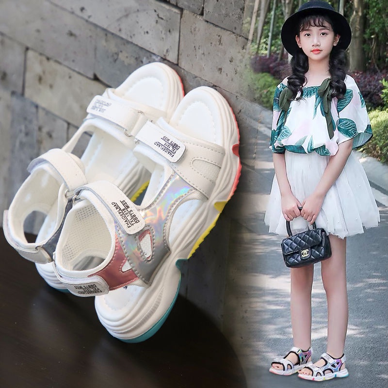 Giày Sandal Đi Biển Đế Bằng Màu Trơn Phong Cách Mới 2022 Cho Nữ