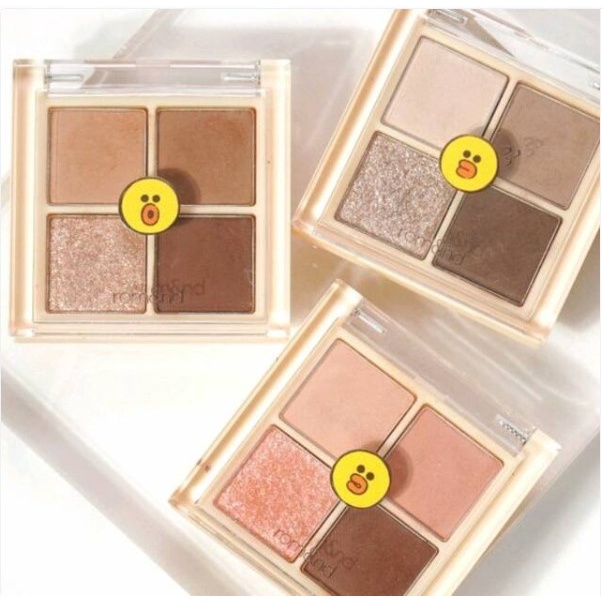Bảng Phấn Mắt 4 Ô Romand LINE FRIENDS Better Than Eyes Mini Moncosmetics