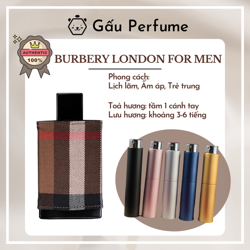 Mẫu thử nước hoa bbr london for men 10ml chính hãng