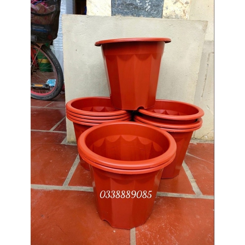 Chậu lục giácFA350,Fa380, Fa450,FA 480 màu đỏ gạch đủ zezi