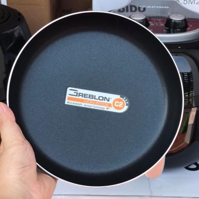 Chảo từ men gốm ceramic Rapido 30cm, 26cm, 24cm đáy chấm