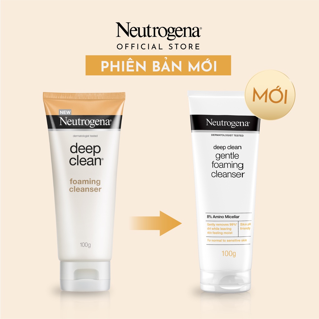 Sữa Rửa Mặt Neutrogena Làm Sạch Sâu & Kiểm Soát Nhờn - Deep Clean Foaming Cleanser