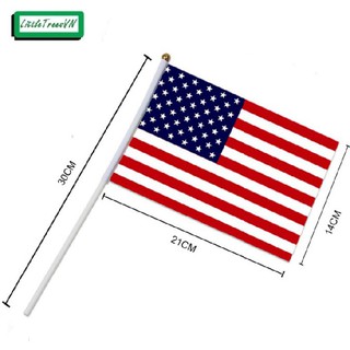 Combo 10 lá cờ Mỹ cầm tay (cờ vẫy USA)