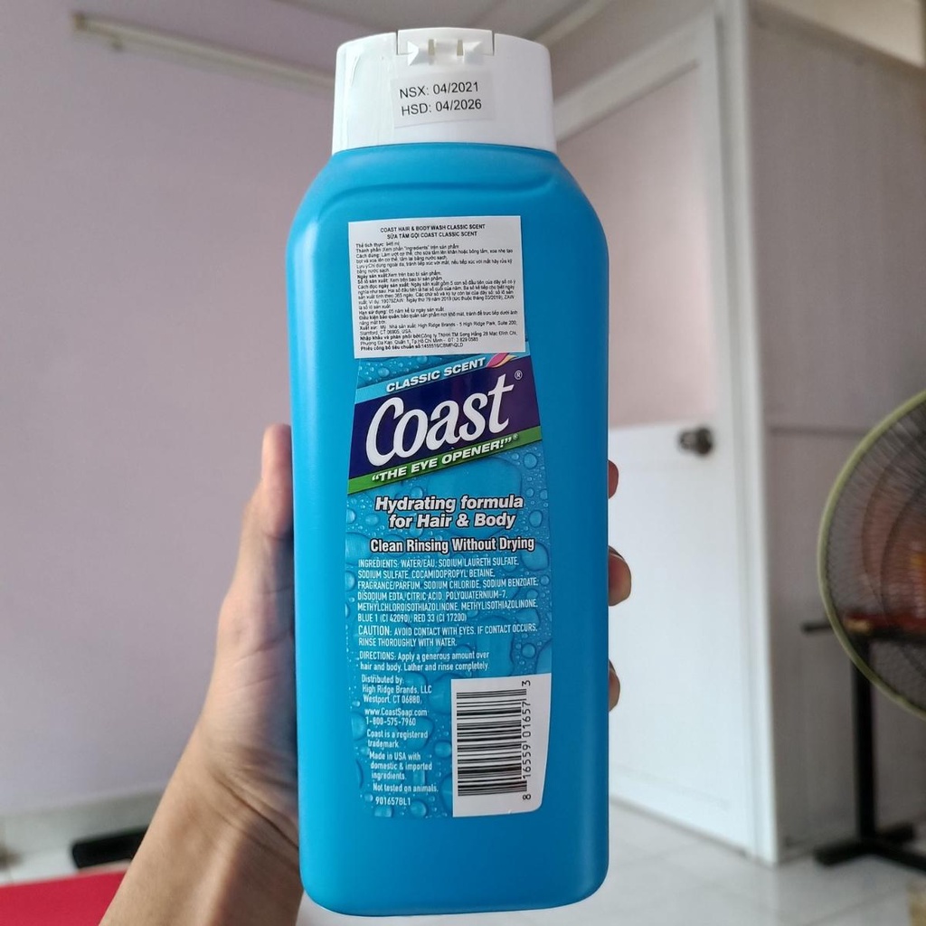 Sữa tắm gội dành cho nam Coast 946ml