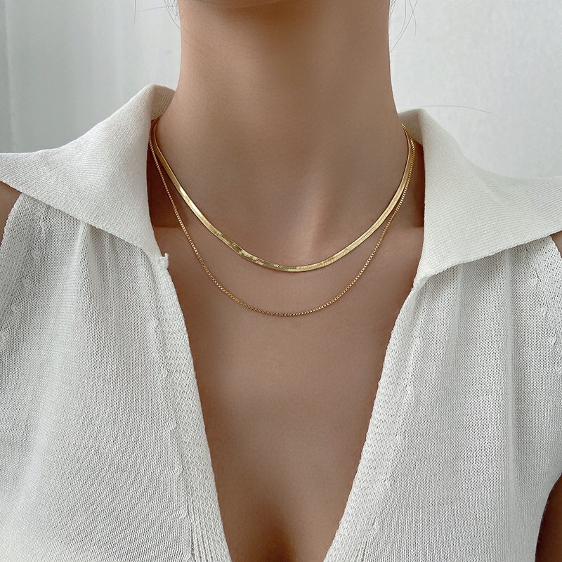 Vòng cổ nhiều lớp mặt hình trái tim/ngôi sao/trái tim/ngọc trai thời trang cho nữ