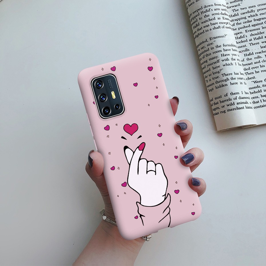 Ốp điện thoại silicon màu trơn in hình ngộ nghĩnh đa dạng cho Vivo V19 Neo