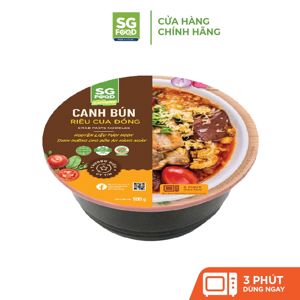 Mã BMLT35 giảm đến 35K đơn 99K Canh bún riêu cua đồng SG Food 500g