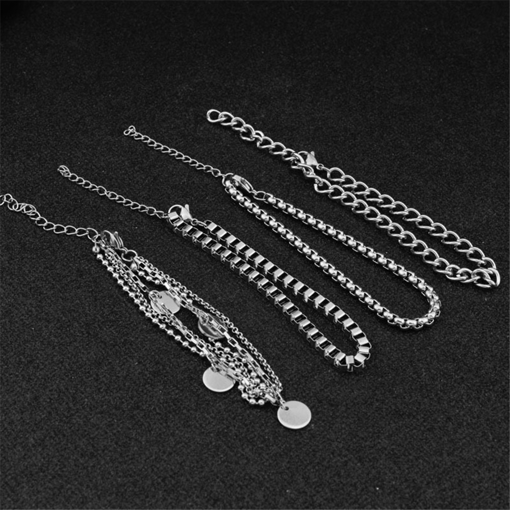 Vòng Tay Kim Loại Thiết Kế Đơn Giản Cho Cặp Đôi