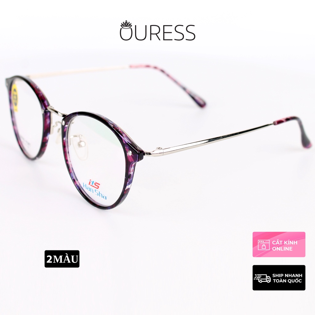 Gọng kính TR90 phối càng hợp kim cao cấp bền đẹp thời trang – hàng chính hãng Ouress 9287