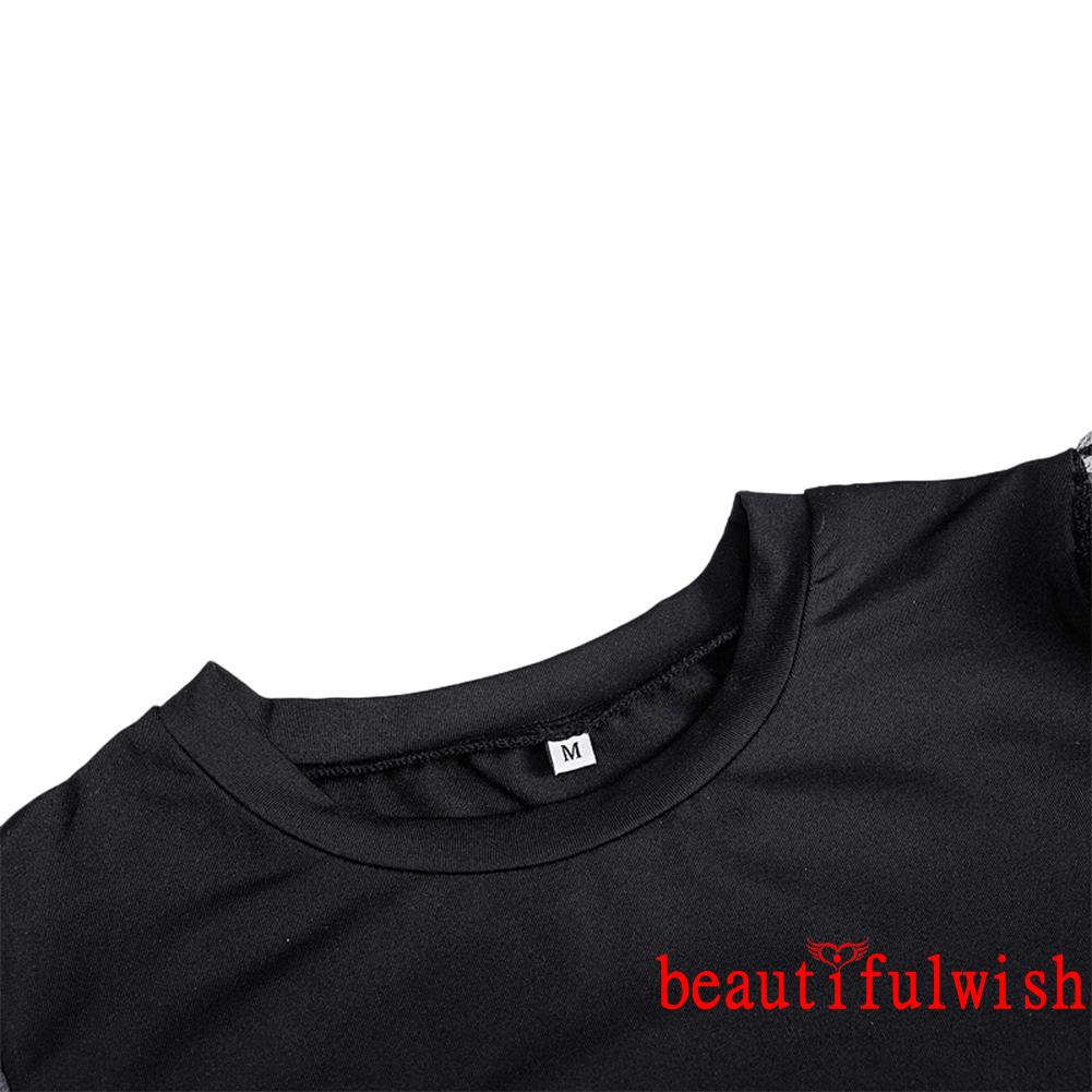 ✥Ne✭Bộ Áo Liền Quần Tay Phồng Cổ Tròn Màu Trơn Phối Ren Thời Trang Cho Nữ | BigBuy360 - bigbuy360.vn