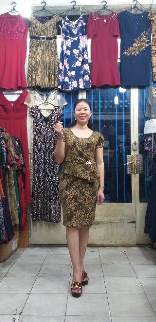 Đầm dự tiệc trung niên dáng ôm sang trọng che khuyết điểm ( 52kg - 70kg ) | BigBuy360 - bigbuy360.vn