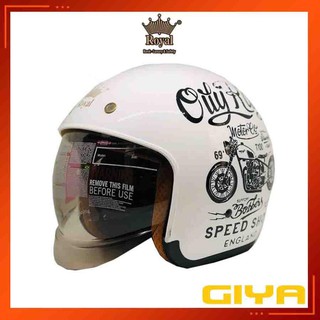 Mũ bảo hiểm Royal M139 kính âm V5 trắng