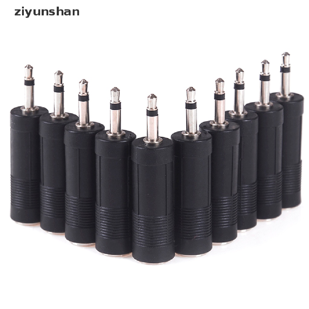 Set 2/5/10 giắc cắm chuyển đổi đầu cắm 1/8 3.5mm sang đầu cắm 1/4 6.35mm
