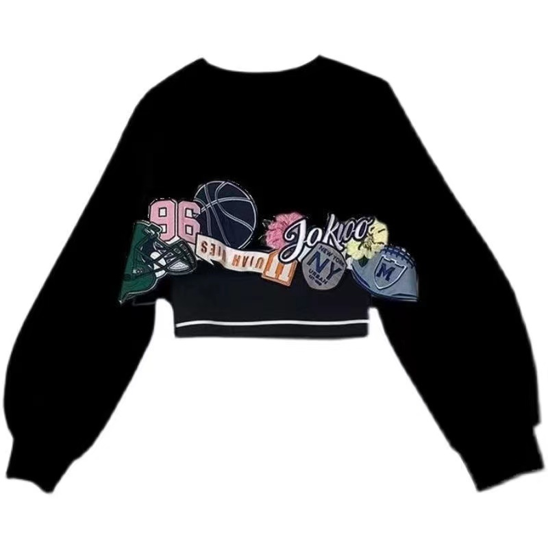 Set Áo Lửng Không Tay Thêu Họa Tiết + Áo Thun Ba Lỗ Phong Cách Năng Động Dành Cho Nữ