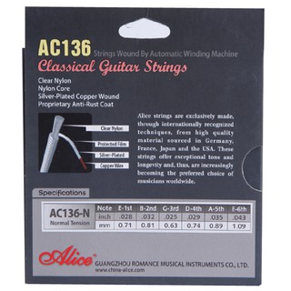 Dây guitar Classic Alice AC136 (cỡ 28-43)
