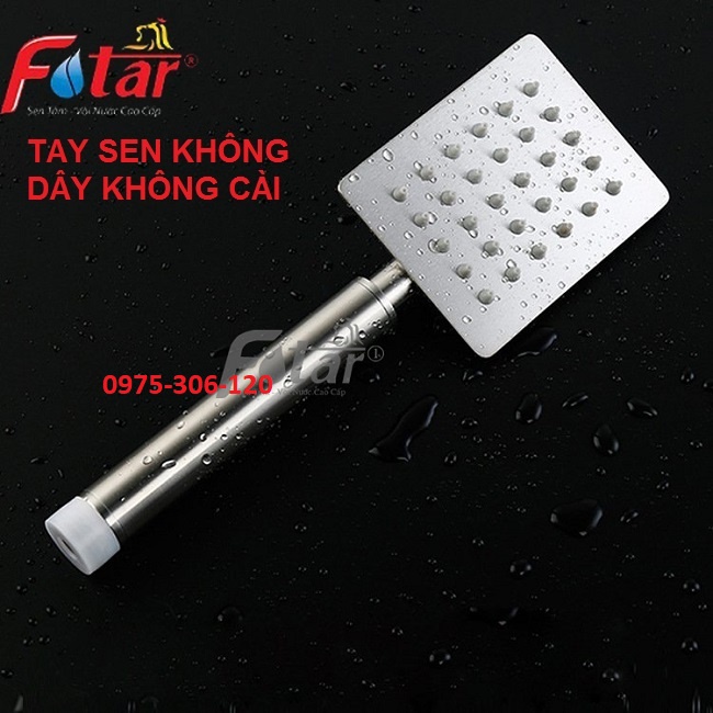 Tay Sen Tắm 100% INOX 304 TS01 không dây không cài, inox 304 chuẩn chống han gỉ, TS vuông inox không dây