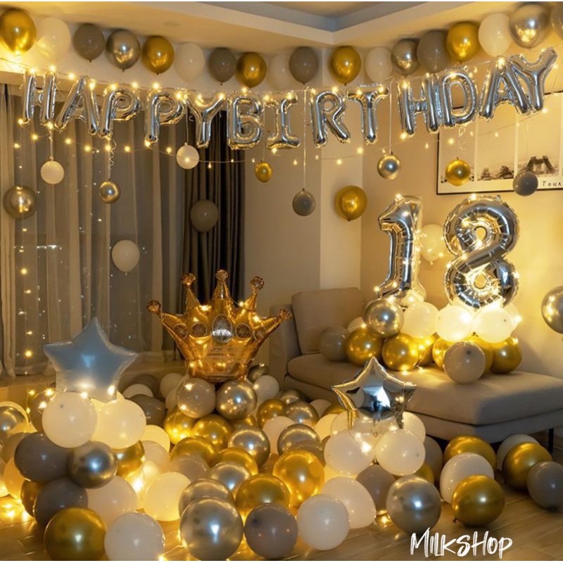 Combo BÓNG BAY TRANG TRÍ SINH NHẬT MB01 - kèm quà tặng bất ngờ