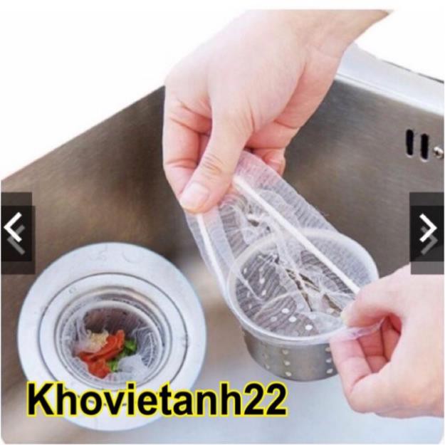 Túi 100 cái lọc rác chậu rửa bát. - HV Store 544