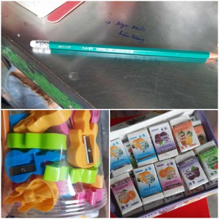Bút chì, gôm, gọt bút chì cho bé