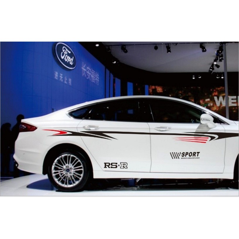 Tem dán sườn xe ô tô phong cách thể thao TX05