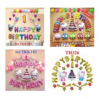 Tổng hợp set bóng trang trí sinh nhật hình Kitty