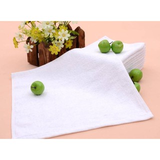 Bộ 5 Khăn mặt 34x34 cm, tiêu chuẩn 3 sao, Muses mềm mại, màu trắng