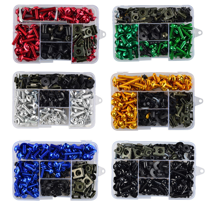 195 Chiếc Xe Máy Bu Lông Bộ Dây Kẹp Bu Lông Đai Ốc Cho Xe Suzuki Yamaha Kawasaki Ducati Honda Sportb