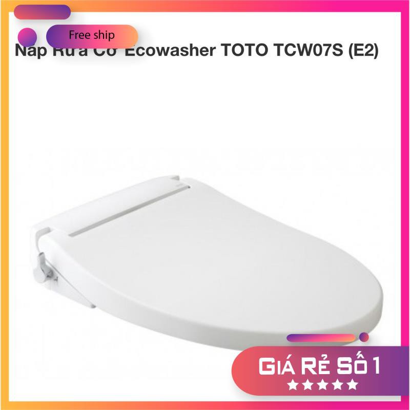 Nắp bồn cầu cơ kèm vòi xịt tự rửa TOTO TCW07S chính hãng, vòi phun tự rửa gắn vừa tất cả các bồn cầu Toto hiện nay