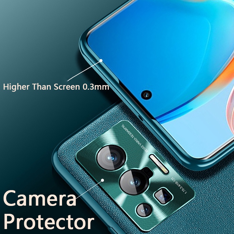 Ốp điện thoại cứng da siêu mỏng cho VIVO X70 Pro X70Pro Plus