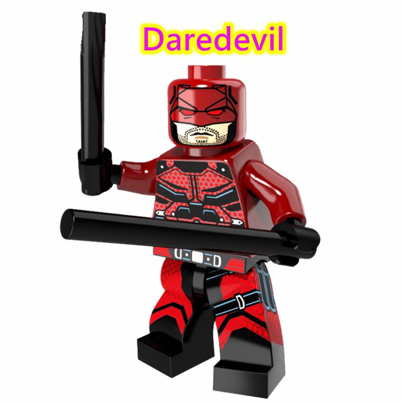 Đồ chơi Lego mini hình Spiderman Daredevil Iron fist cool ngầu