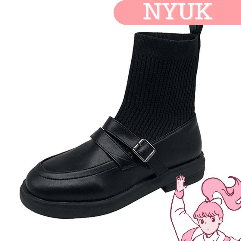 【Giao hàng 24H】 NYUK Socks boots are thin knit elastic stockings